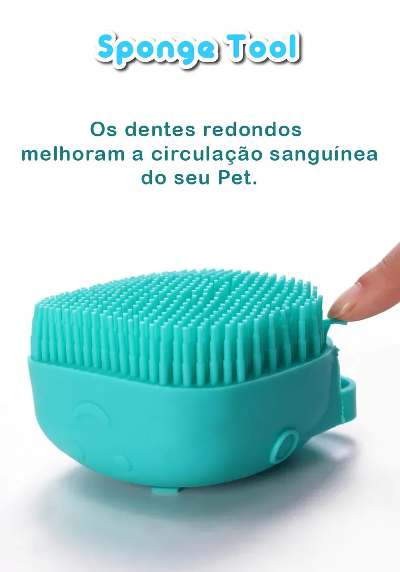 Sponge Tool™️ Escova de Silicone para Banho Pet