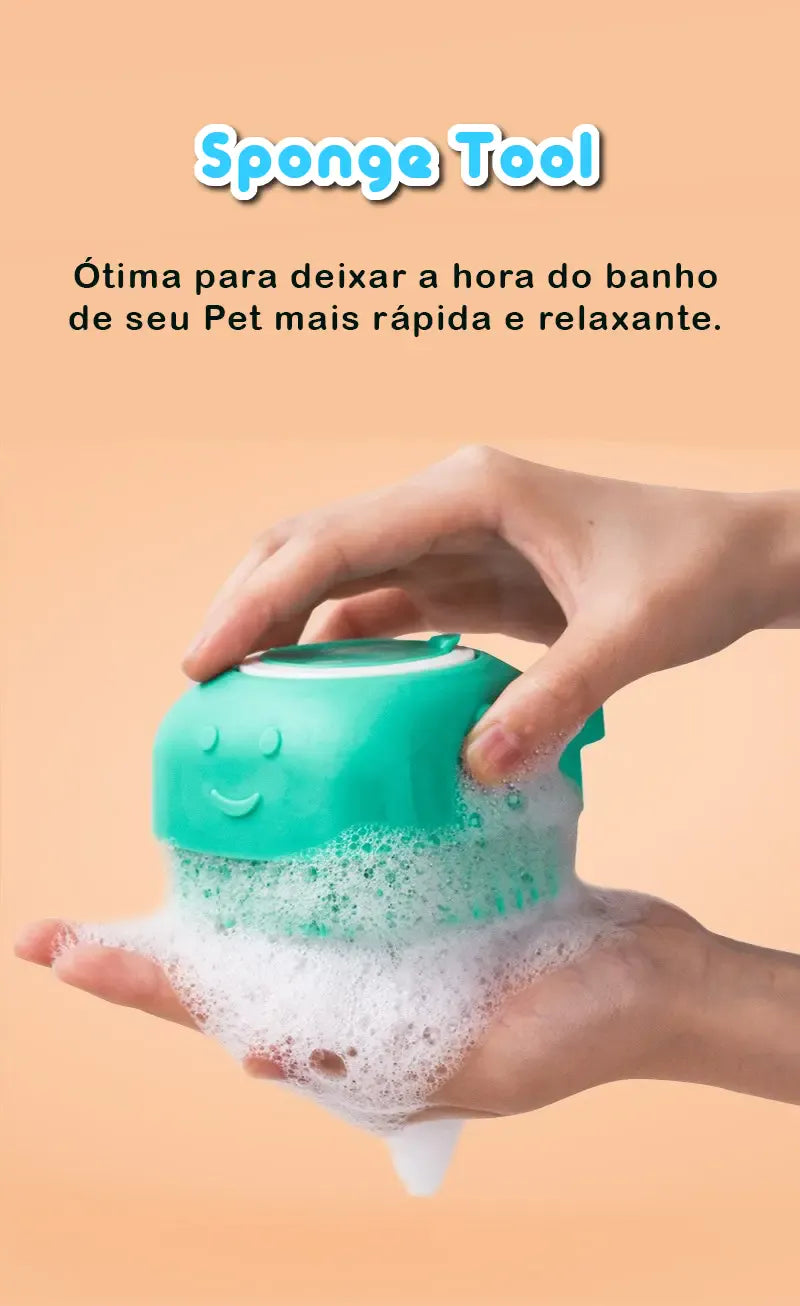 Sponge Tool™️ Escova de Silicone para Banho Pet