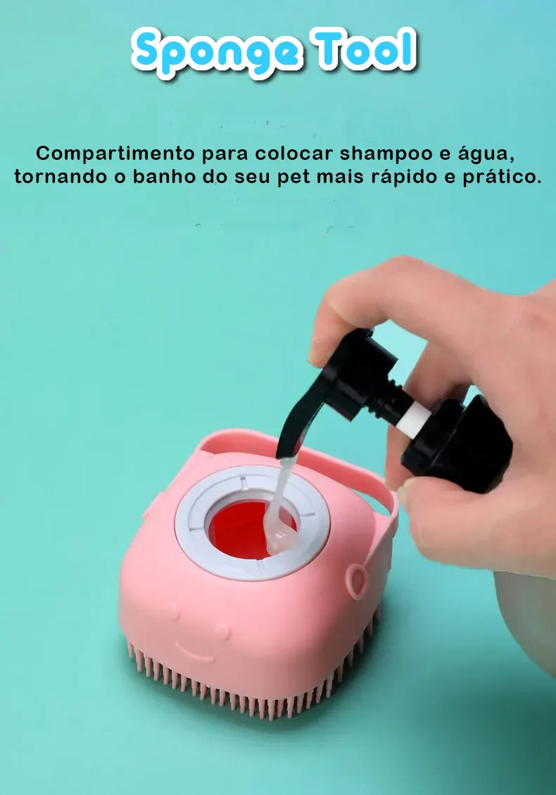 Sponge Tool™️ Escova de Silicone para Banho Pet