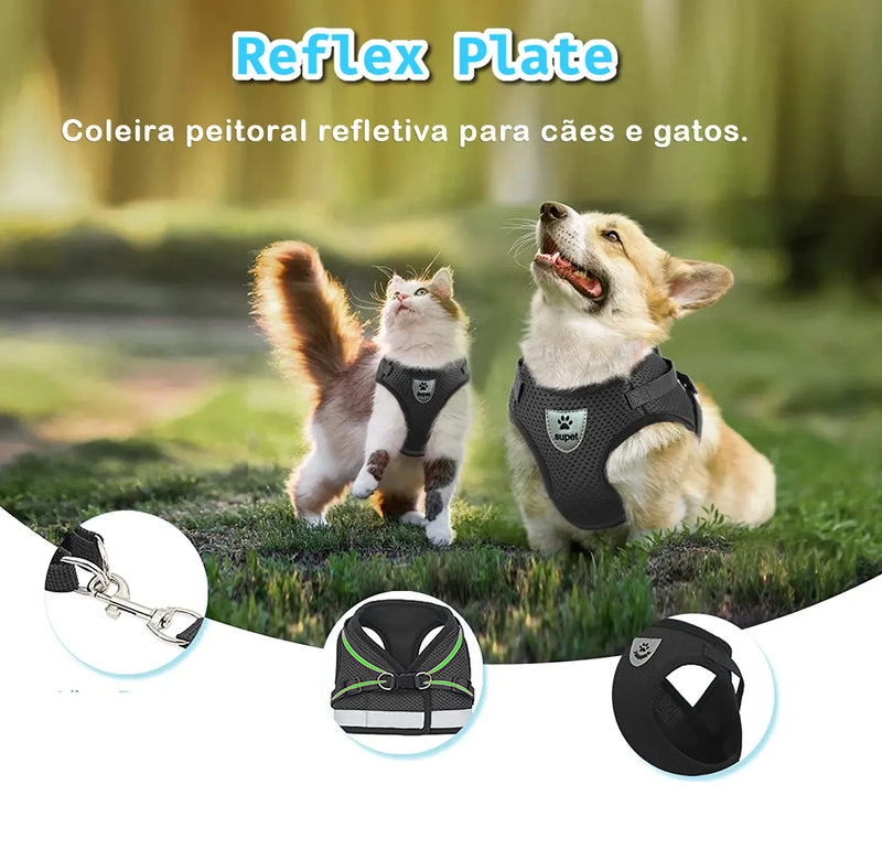 Reflex Plate™️ Coleira Pet Peitoral Refletiva