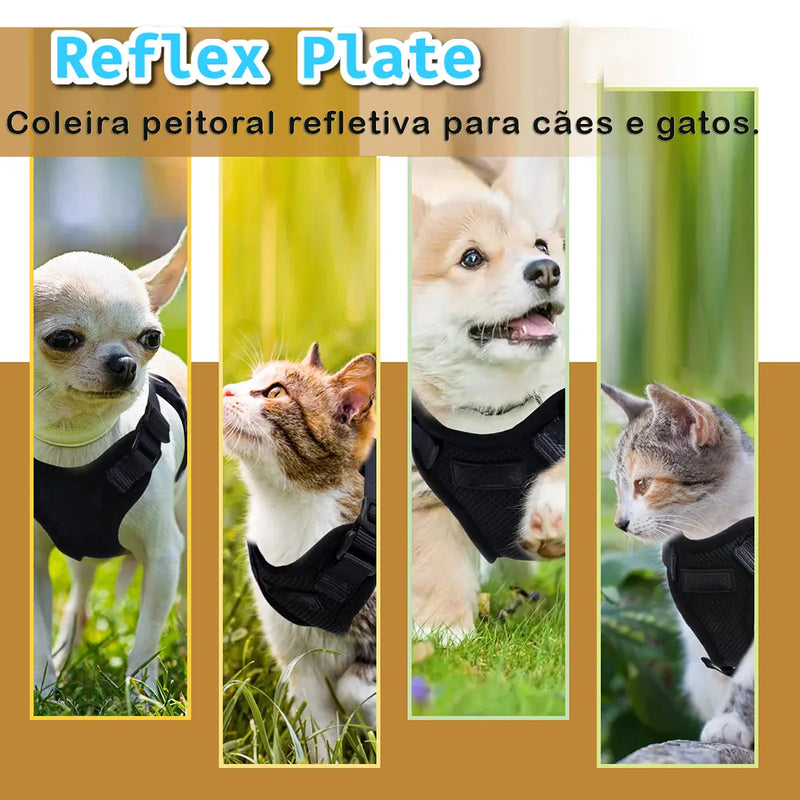 Reflex Plate™️ Coleira Pet Peitoral Refletiva