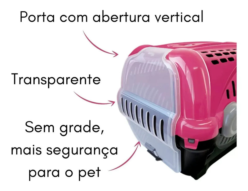 Pet Way™️ Caixa De Transporte Luxo N°2 Para Pet de Até 12Kg