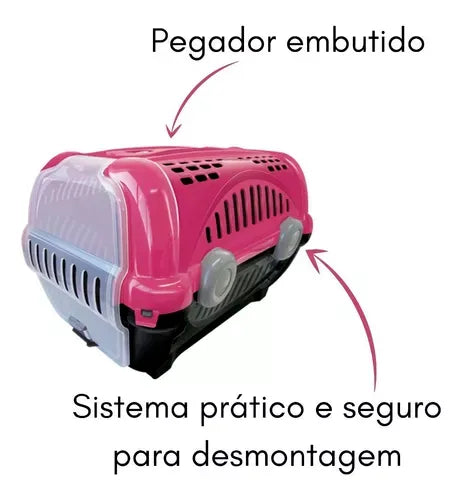 Pet Way™️ Caixa De Transporte Luxo N°2 Para Pet de Até 12Kg