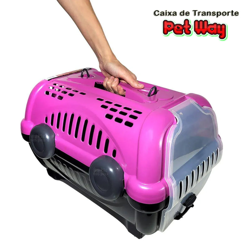 Pet Way™️ Caixa De Transporte Luxo N°2 Para Pet de Até 12Kg