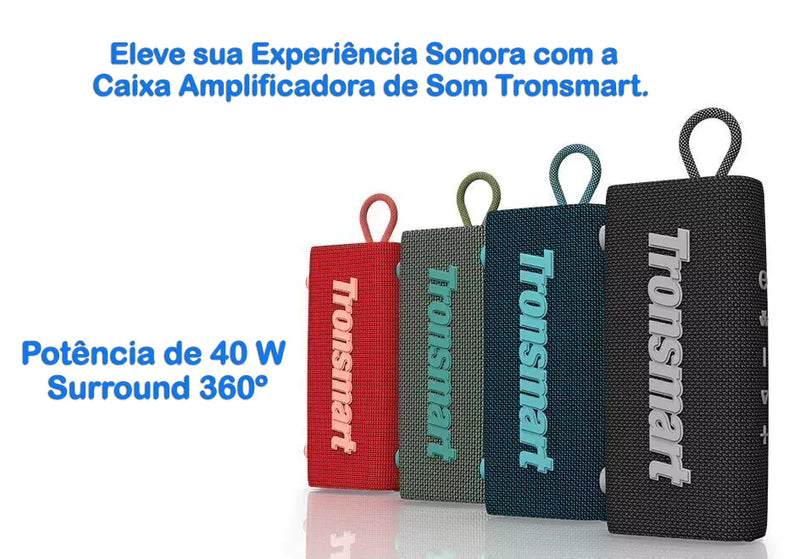 Tronsmart Trip Caixa de Som Portátil à prova D'Água