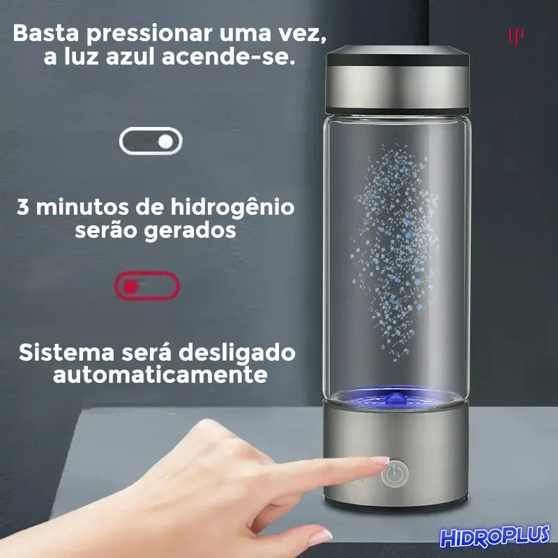 HidroPlus™️ Garrafa Geradora de Àgua com Hidrogênio