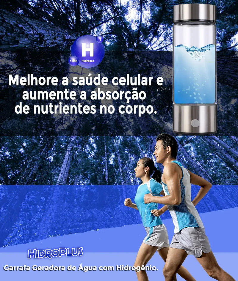 HidroPlus™️ Garrafa Geradora de Àgua com Hidrogênio