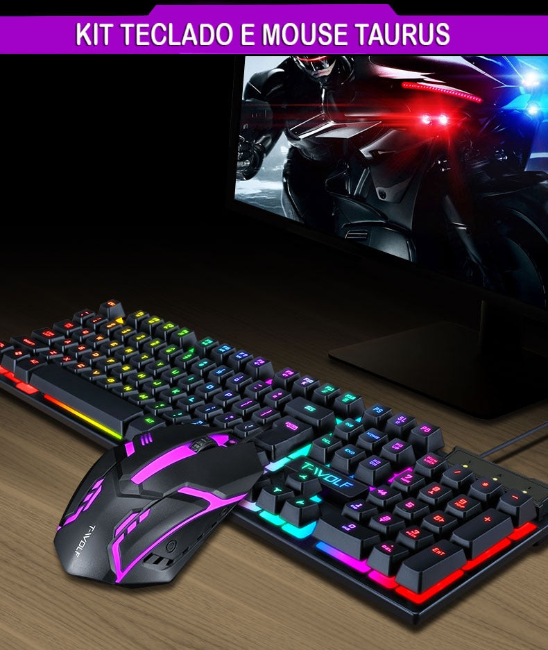 Kit Teclado e Mouse Taurus Gamer