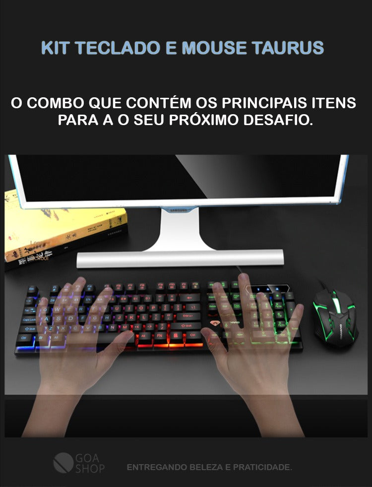 Kit Teclado e Mouse Taurus Gamer