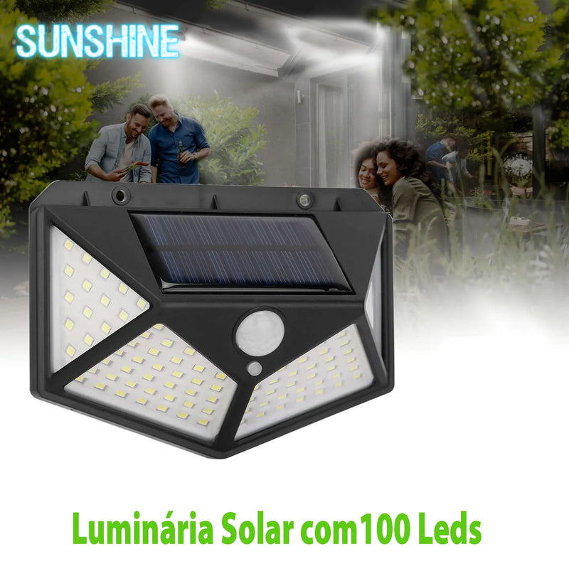 Sunshine™️ -  Luminária de Parede Solar 100 Leds