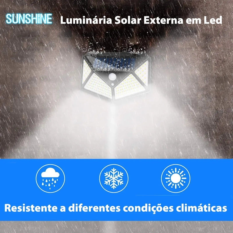 Sunshine™️ -  Luminária de Parede Solar 100 Leds