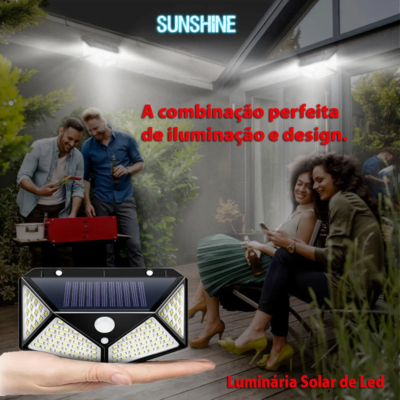 Sunshine™️ -  Luminária de Parede Solar 100 Leds