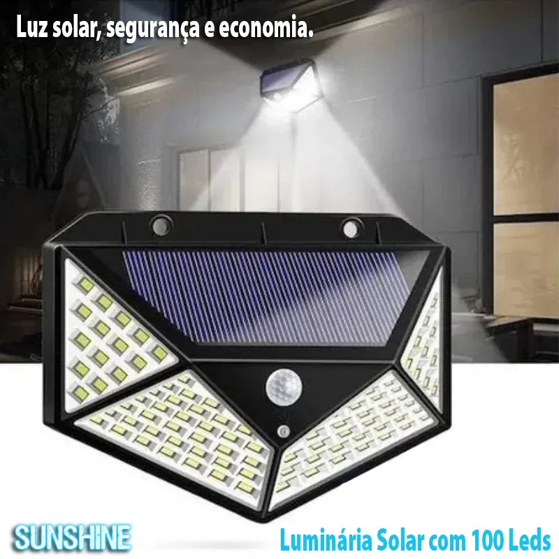 Sunshine™️ -  Luminária de Parede Solar 100 Leds