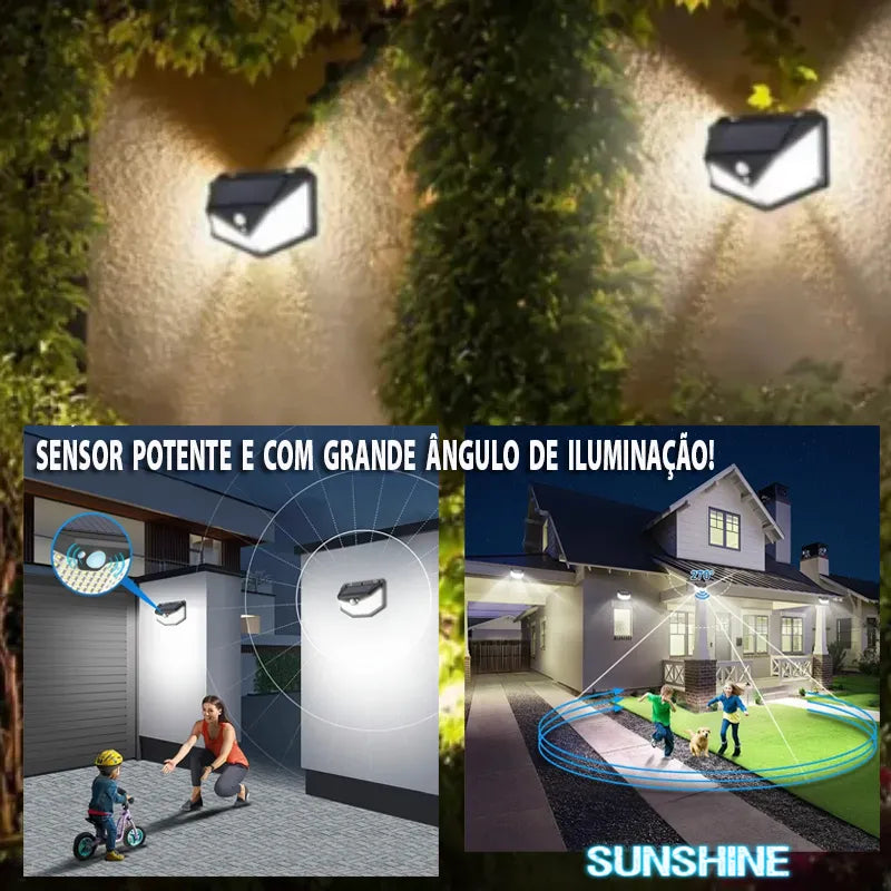 Sunshine™️ -  Luminária de Parede Solar 100 Leds