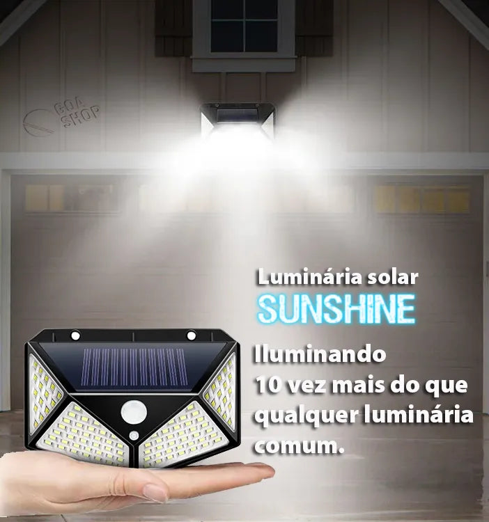 Sunshine™️ -  Luminária de Parede Solar 100 Leds