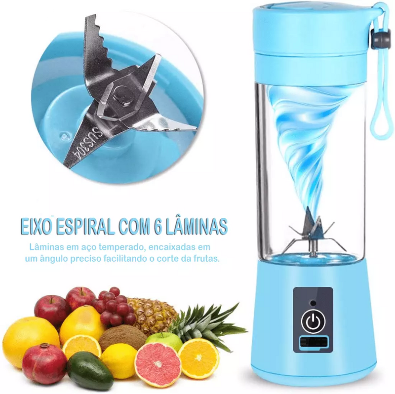 Mini Liquidificador Mixer USB Portátil 380ML