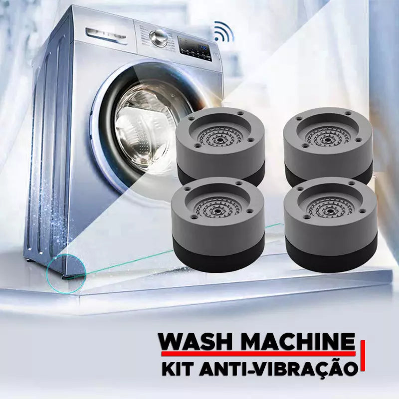 Kit Wash Machine - 4 Suportes Anti-Vibração Para Máquina de Lavar