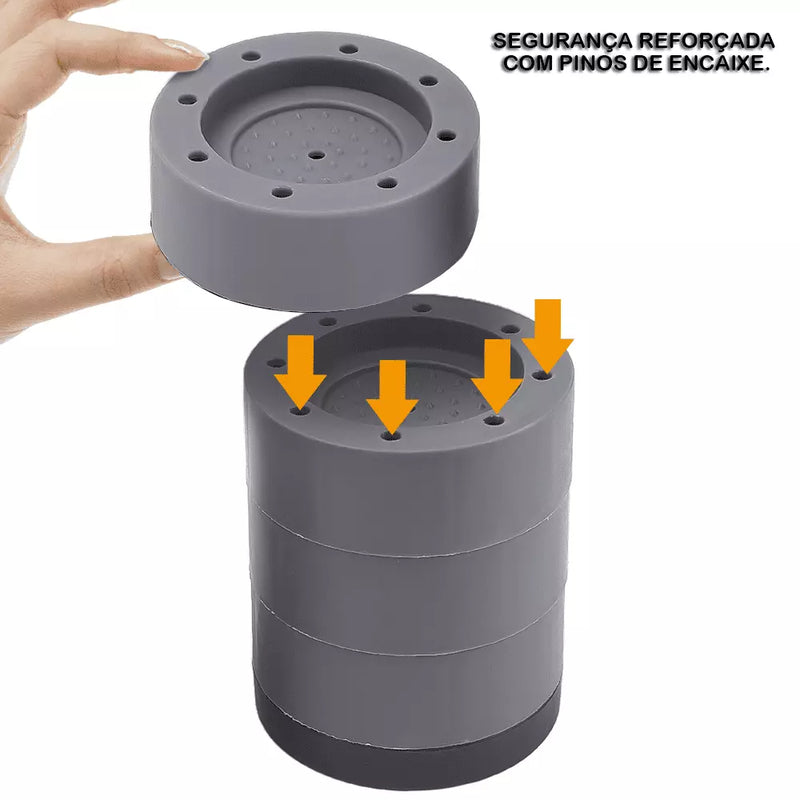 Kit Wash Machine - 4 Suportes Anti-Vibração Para Máquina de Lavar